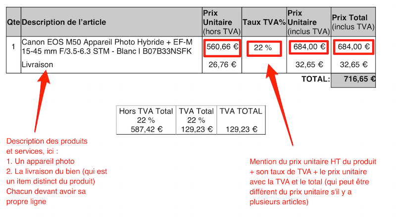 Exemple Facture Micro Entreprise Prestation De Service